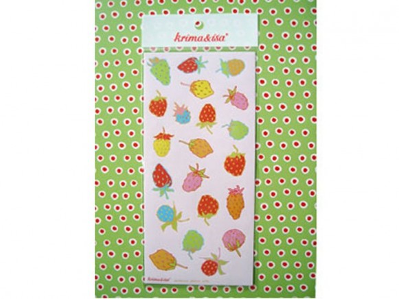 Sticker mit Erdbeeren von krima & isa