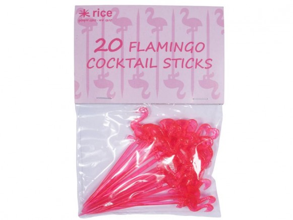 RICE Cocktailspieße Flamingo