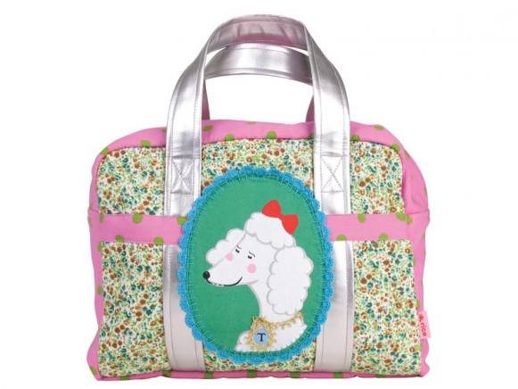 Reisetasche für Kinder mit Pudel-Motiv in rosa von RICE