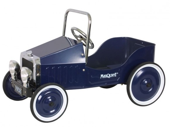 Tretauto GRAND RACER Rennauto Rennwagen Kinderfahrzeug Metall blau Kinderauto 