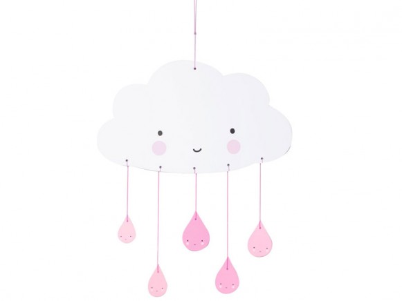 A Little Lovely Company Mobile Wolke pink