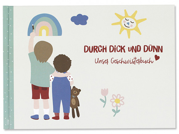 Ava & Yves Geschwister Erinnerungsbuch DURCH DICK & DÜNN