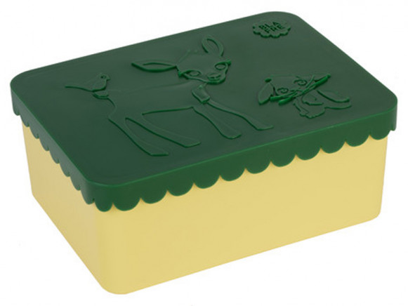 Blafre Lunchbox REH dunkelgrün / pastellgelb