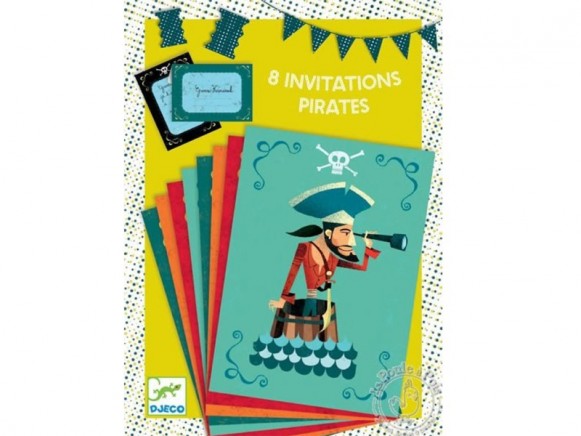 Djeco Einladungskarten-Set Piraten