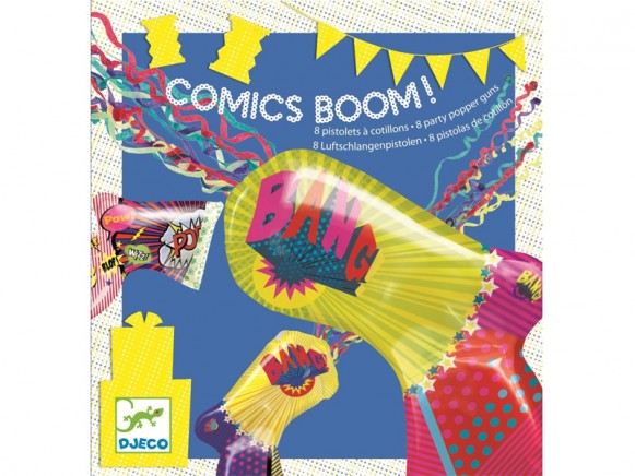 Djeco Luftschlangenpistolen Comics Boom
