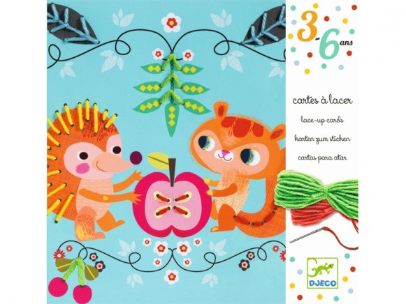 Djeco 3-6 Design Karten zum Besticken Kleine Freunde