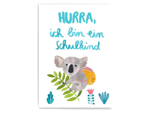 Frau Ottilie Postkarte SCHULKIND Koala