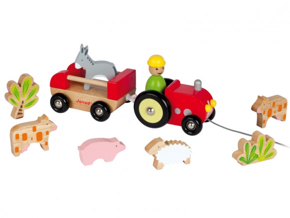 Janod Traktor mit Tieren