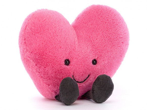 Jellycat Amuseable HERZ hot pink