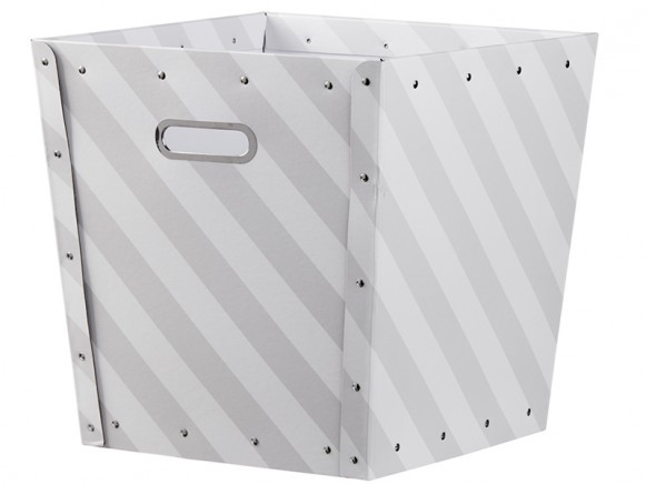 Kids Concept Aufbewahrungsbox gestreift grau weiß