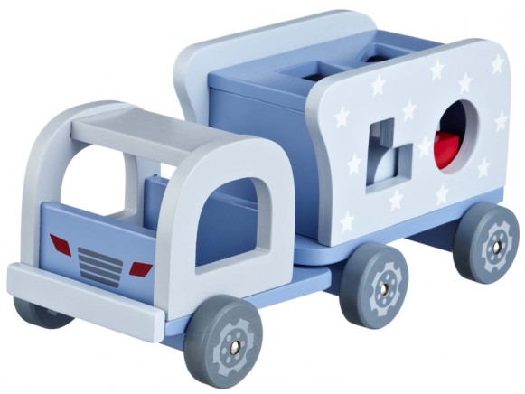 Kids Concept Steckspiel Lastwagen blau
