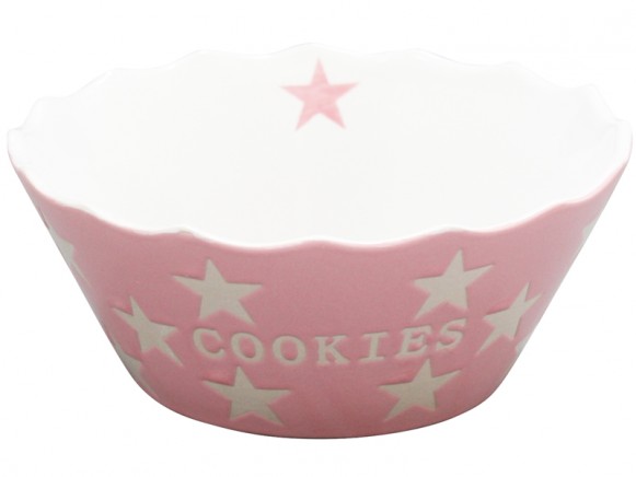 Krasilnikoff Happy Stars Schale Cookies rosa
