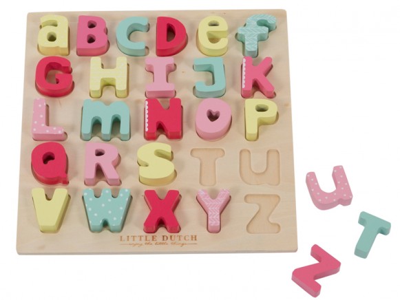 Little Dutch Alphabetpuzzle rosa