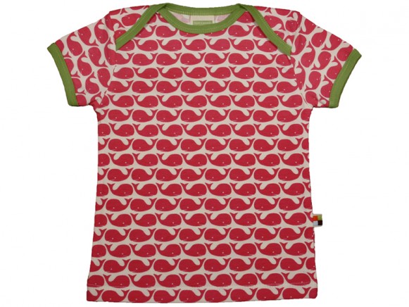 T-Shirt mit Walen in rosenrot von loud + proud