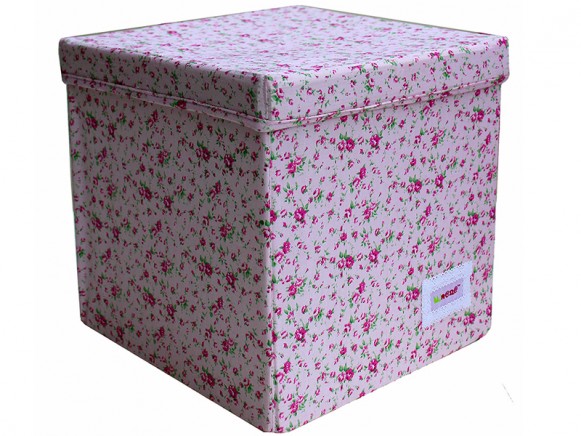Minene Box Würfel rosa Blumen