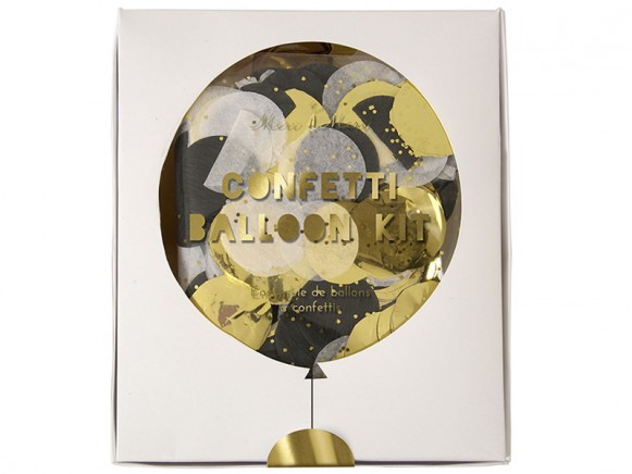 Meri Meri Ballon-Set mit Konfetti gold & silber