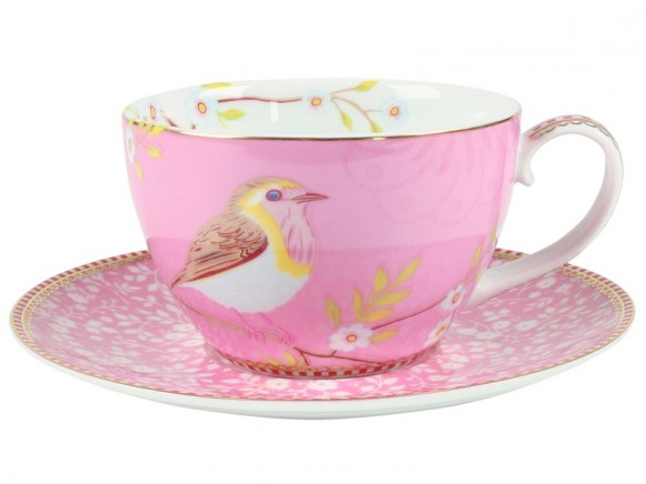 PiP Studio Cappuccino-Tasse "Early Bird" in rosa
