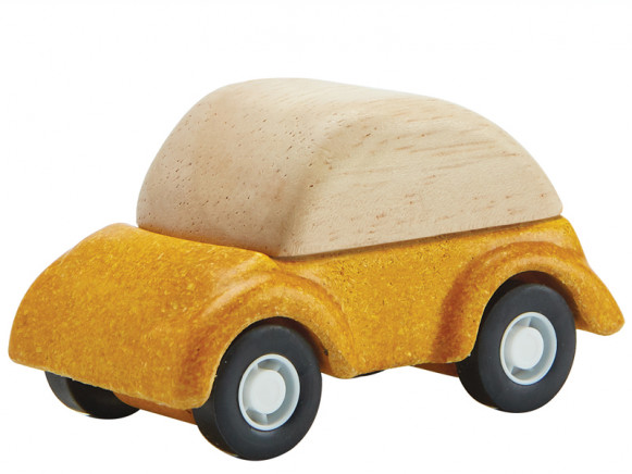 Plantoys Mini Holzauto gelb