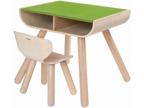 PlanToys Tisch & Stuhl grün