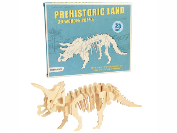 Rex London 3D Dinosaurier Holzpuzzle TRICERATOPS