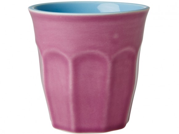 RICE Keramikbecher in violett und blau