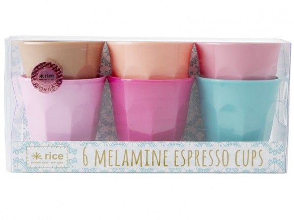 RICE Melamin Espresso Becher LBC Farben