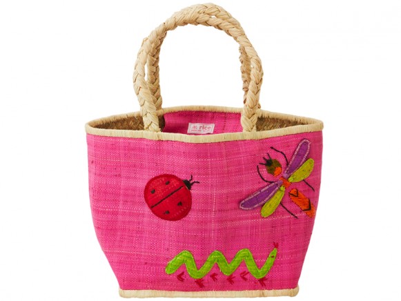RICE rosa Kindertasche mit Insekten
