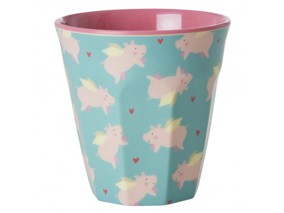 RICE Melamin Kinderbecher FLYING PIG