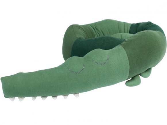 Sebra Kissen Krokodil Sleepy Croc grün