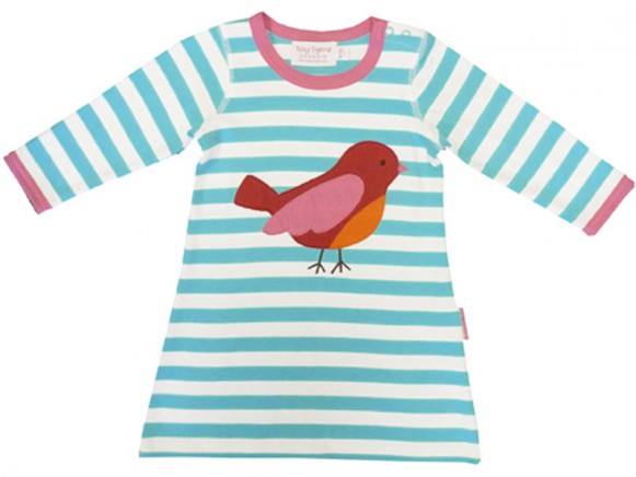 Toby Tiger T-Shirt Kleid mit Vogel