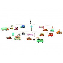 Djeco Mobile mit Autos, Bussen und Lastwagen