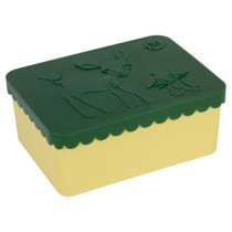Blafre Lunchbox REH dunkelgrün / pastellgelb