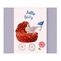 Frau Ottilie Postkarte HELLO BABY Maus