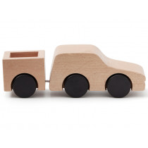 Kids Concept Auto mit Anhänger naturholz