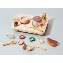 Petit Monkey Kinderküche Spielset aus Holz DINNER 