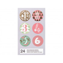 Rico Design Adventskalender STICKER rot-grün