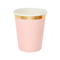 Rico Design 10 Party Pappbecher rosa/gold