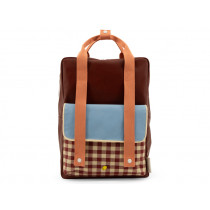 Sticky Lemon Rucksack GINGHAM Kirschrot & Hellblau