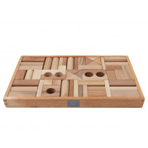 Wooden Story Holzbauklötze mit Box NATUR (54 Teile)
