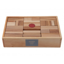 Wooden Story XL Holzbauklötze mit Box NATUR (63 Teile)