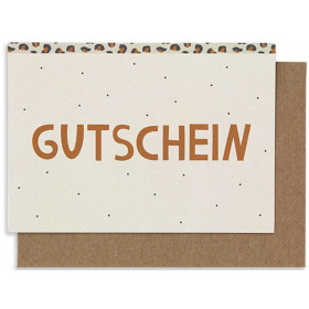 Ava & Yves Grußkarte GUTSCHEIN mit Leo-Print