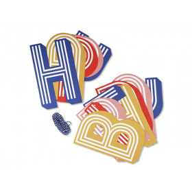 Ava & Yves Girlande HAPPY BIRTHDAY gestreift