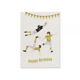 Ava & Yves Postkarte FUSSBALL Happy Birthday