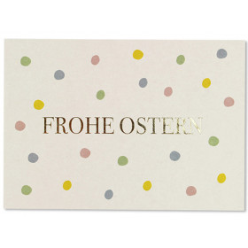 Ava & Yves Postkarte FROHE OSTERN pastell