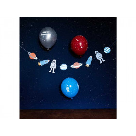 Ava & Yves Luftballons WELTRAUM "Happy Birthday"