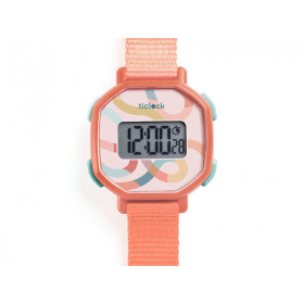 Djeco Ticlock Digitale Armbanduhr SPIRALE pastell