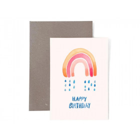 Frau Ottilie Grußkarte zum Geburtstag HAPPY BIRTHDAY Regenbogen