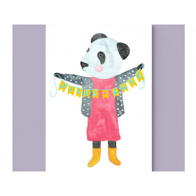 Frau Ottilie Postkarte ALLES GUTE Panda 