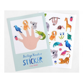 Frau Ottilie STICKERBOGEN Wilde Tiere