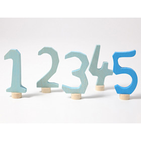 GRIMM'S Steckfiguren für Geburtstagsring ZAHLEN 1-5 blau